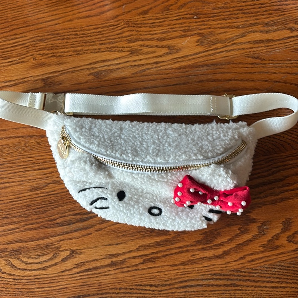Stoney Clover Lane Hello Kitty White with Bow Fanny Pack